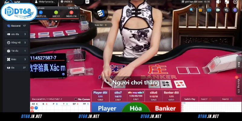 Chi tiết luật chơi Baccarat DT68 cần nắm vững