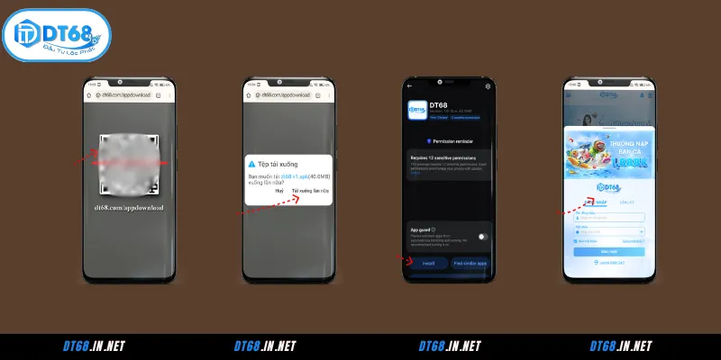 Quy trình tải app DT68 cho hệ điều hành Android